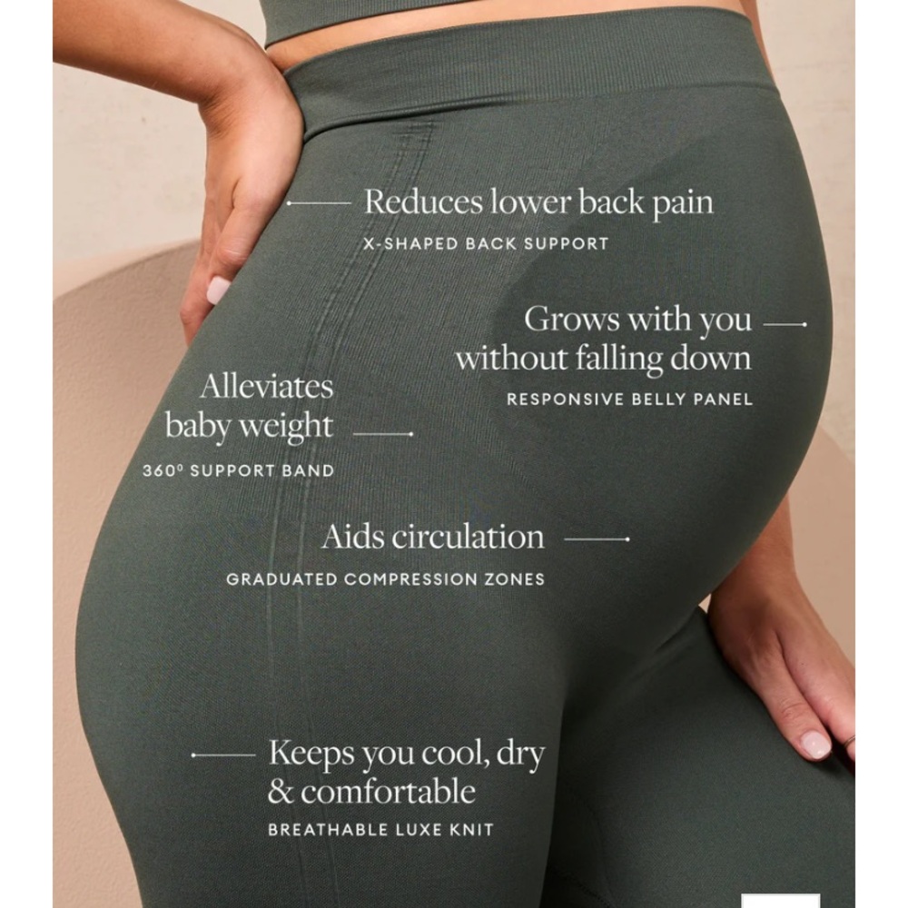 BLANQI Everyday Maternity Belly Suppprt Leggings - Bundle of 3